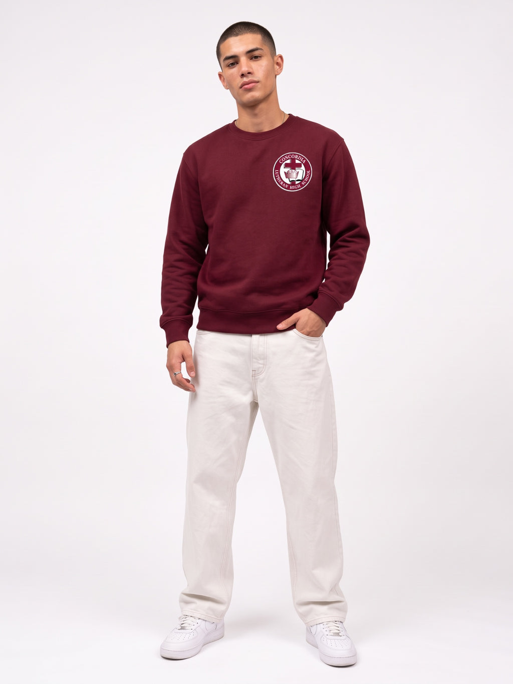 Maroon Crewneck Sweatshirt
