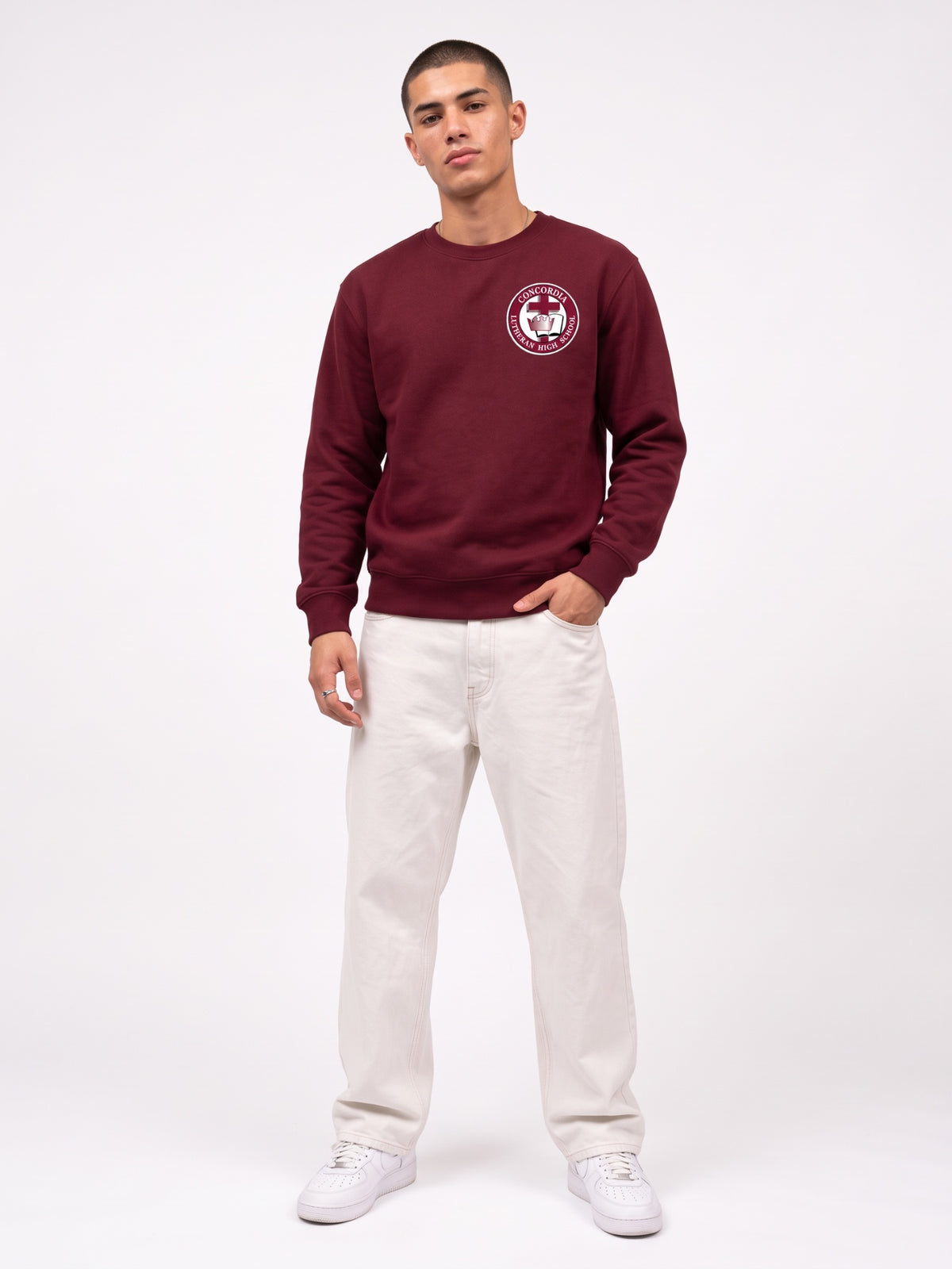 Maroon Crewneck Sweatshirt