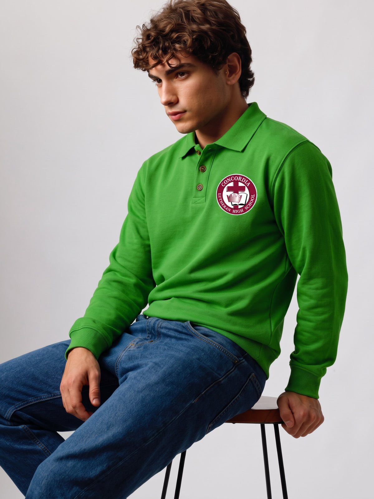 Green Polo Sweatshirt