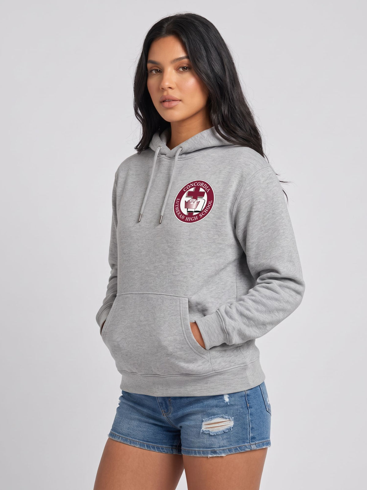 Grey Pullover Hoodie – Women's