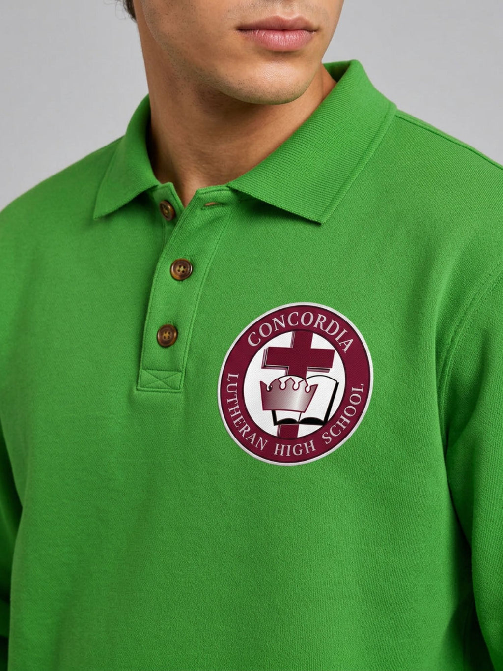 Green Polo Sweatshirt