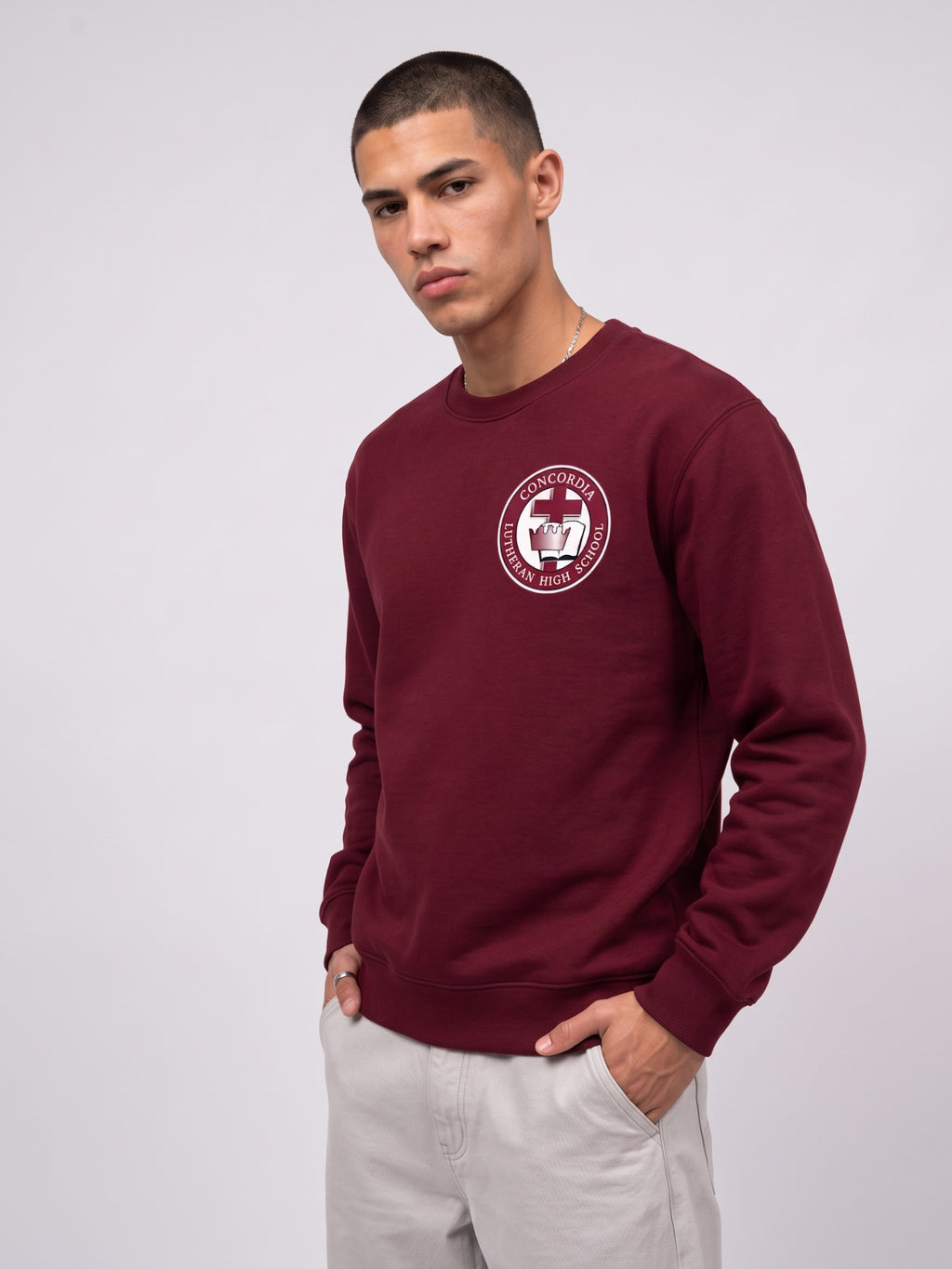 Maroon Crewneck Sweatshirt