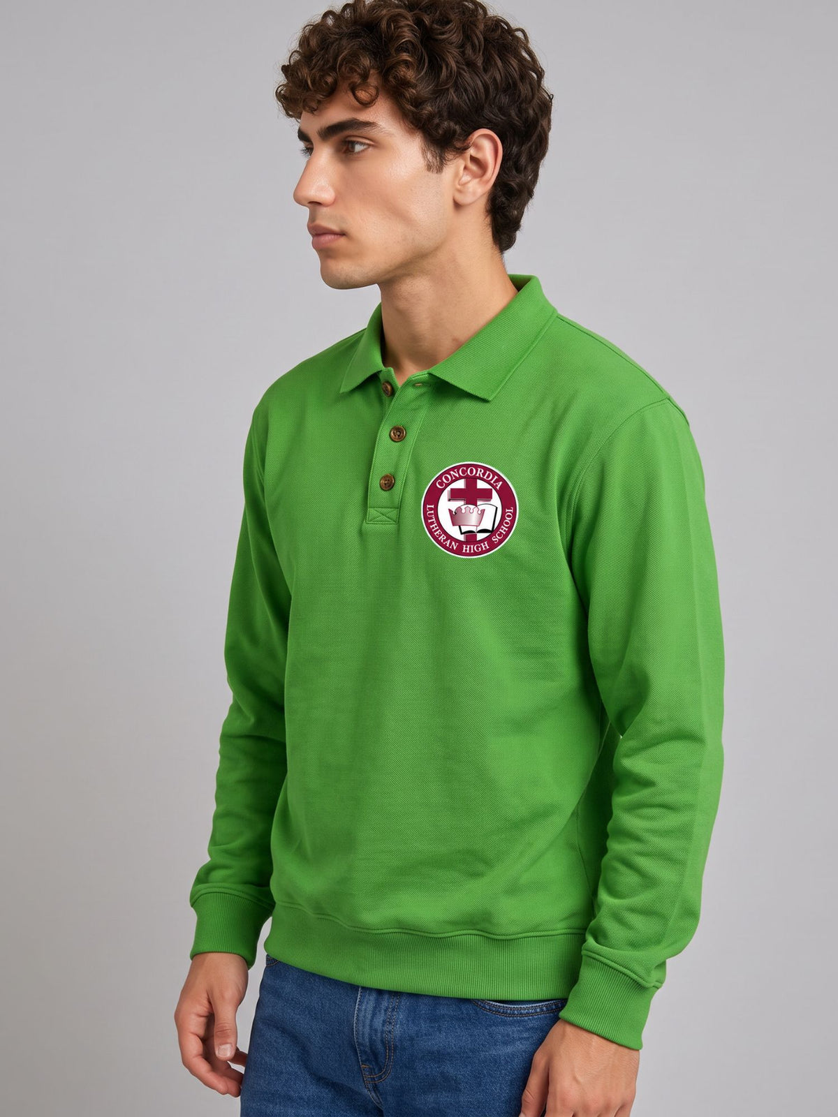 Green Polo Sweatshirt