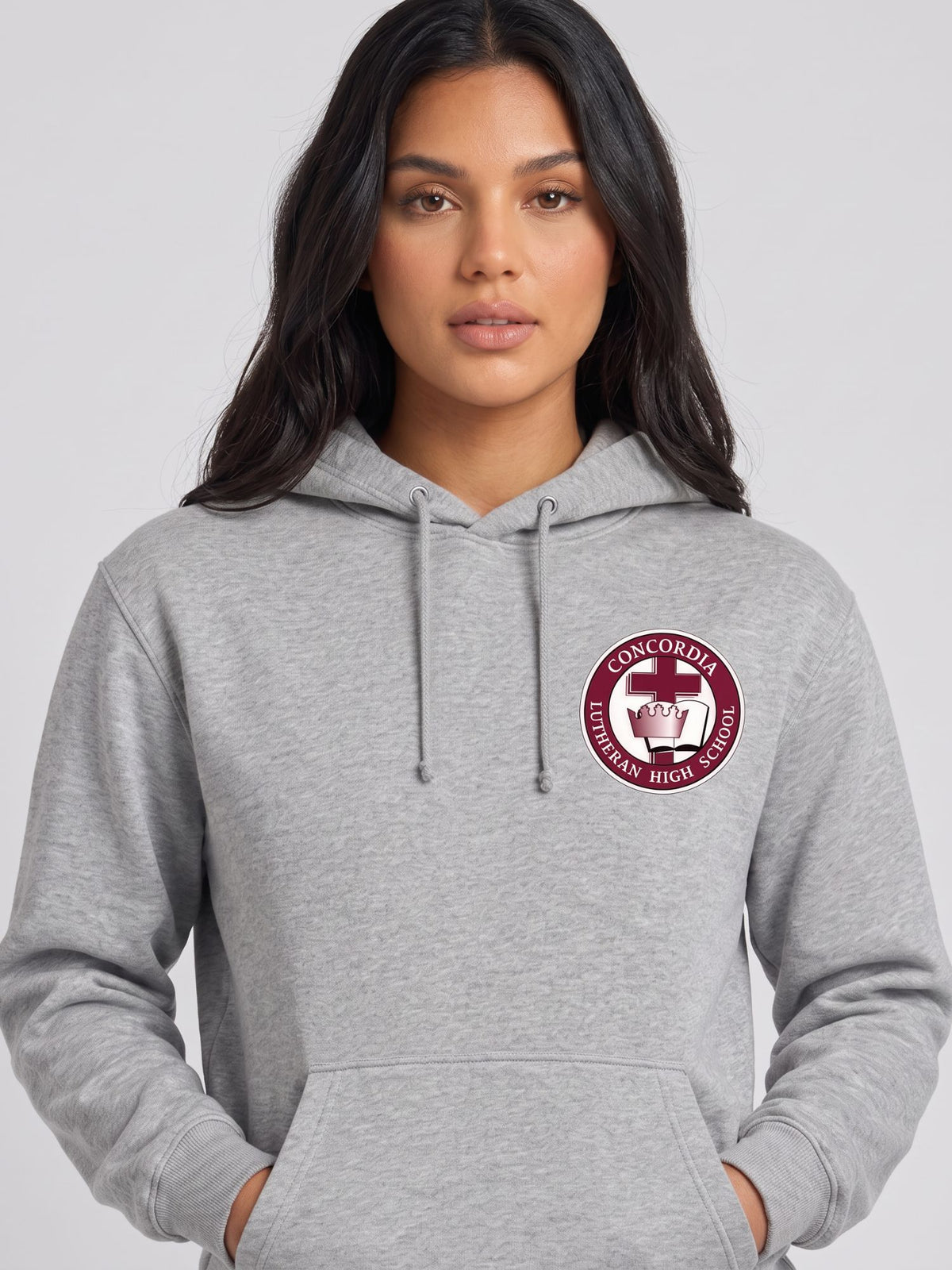 Grey Pullover Hoodie – Women's