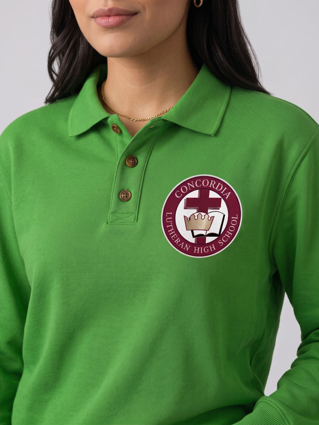 Green Polo Sweatshirt – Women's