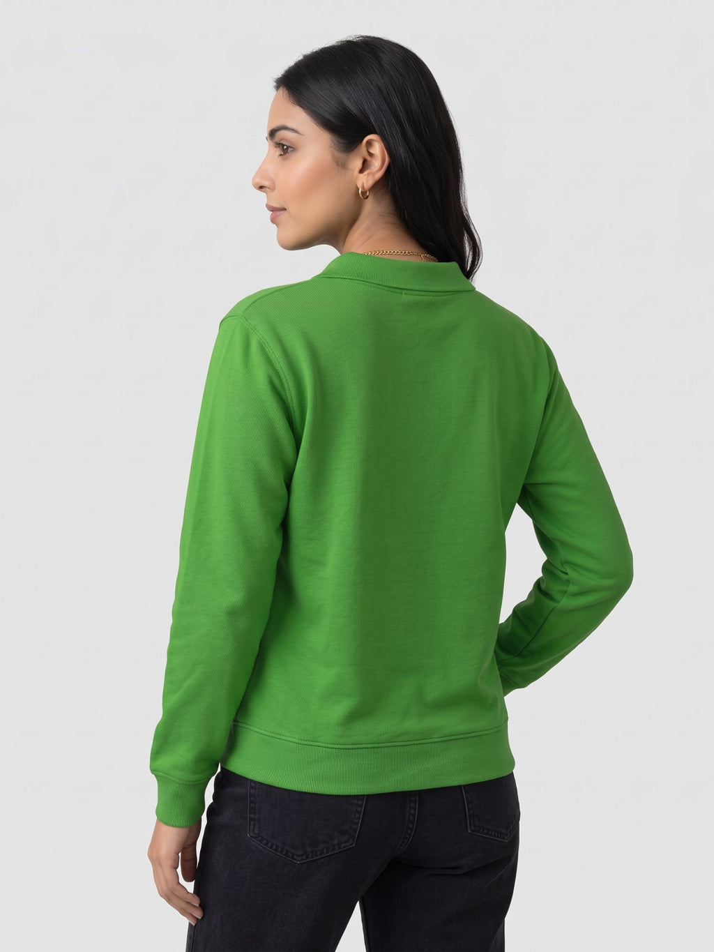 Green Polo Sweatshirt – Women's